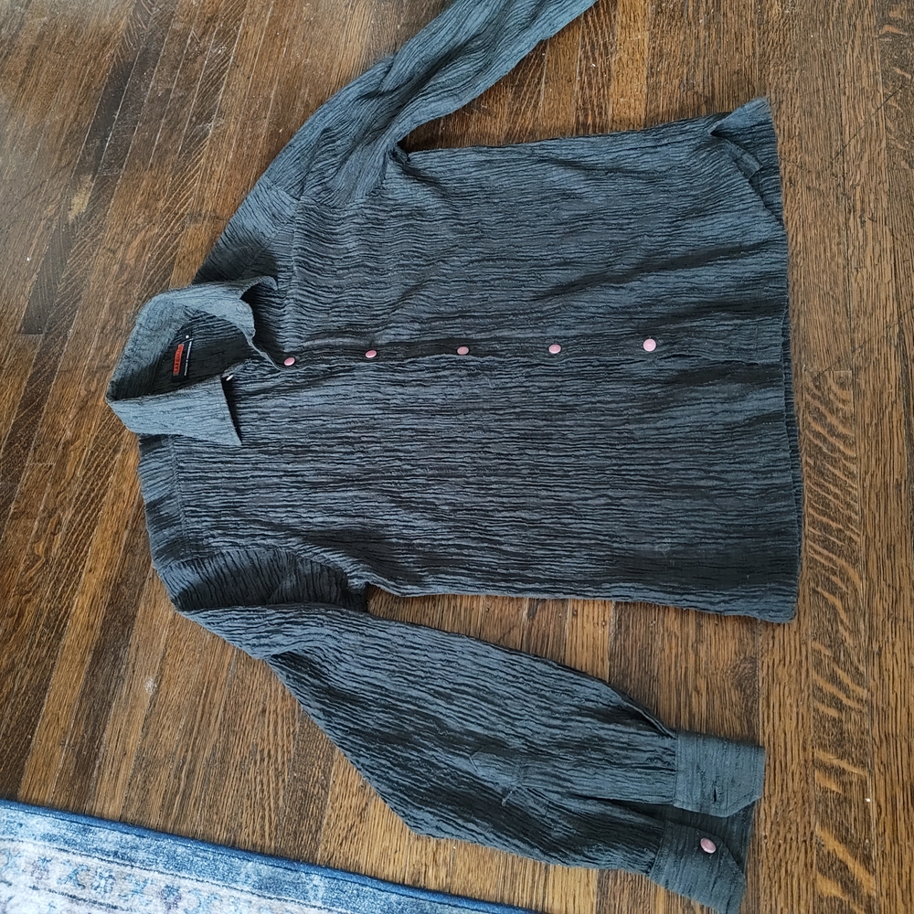 Stylish Black Shirt with Pink Accents